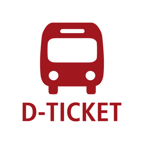 Symbol eines D-Tickets der Deutschen Bahn